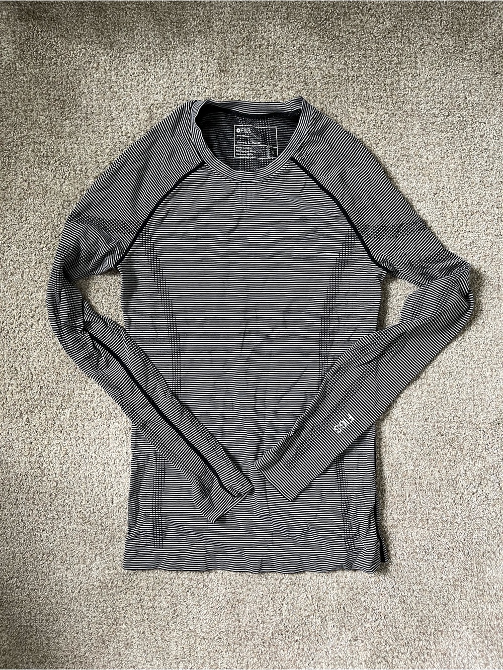 Figs black/white stripe salta long sleeve
